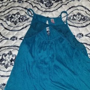 Turquoise racer back going out shirt 👁❤ Offers!!
